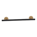 A9420-8 CHP/MB - Vita Bella - 8" Towel Bar w/ Knurled Bar - Champagne/ Matte Black