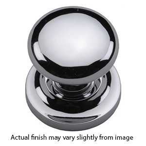 MT0113-038 PCH - 1-1/2" Round Knob on Rosette - Polished Chrome