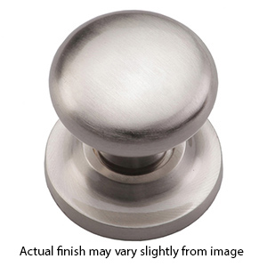 MT0113-032 GSN - 1-1/4" Round Knob on Rosette - Satin Nickel