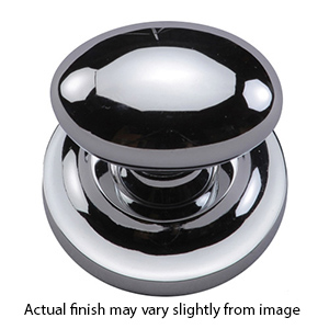 MT0114-032 PCH - 1-1/4" Egg Knob on Rosette - Polished Chrome