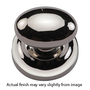 MT0114-038 PNI - 1-1/2" Egg Knob on Rosette - Polished Nickel