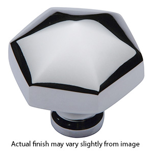 MT2238-032 PCH - 1-1/4" Hex Cabinet Knob - Polished Chrome