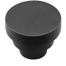 MT3624-032 BLK - 1.25" Step Cabinet Knob - Flat Black