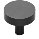 MT3880-032 BLK - 1.25" Disc Knob w/ Flat Top - Flat Black