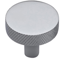 MT3884-032 PCH - 1.25" Disc Knob w/ Knurled Edge - Polished Chrome