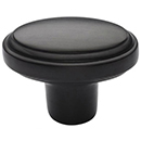 MT3975-040 BLK - 1-5/8" Oval Cabinet Knob - Flat Black