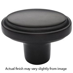 MT3975-040 BLK - 1-5/8" Oval Cabinet Knob - Flat Black