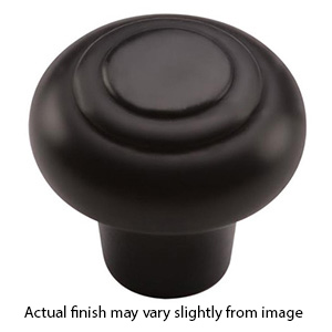 MT3985-038 BLK - 1-1/2" Bead Cabinet Knob - Flat Black