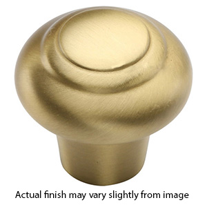 MT3985-032 MSB - 1-1/4" Bead Cabinet Knob - Satin Brass