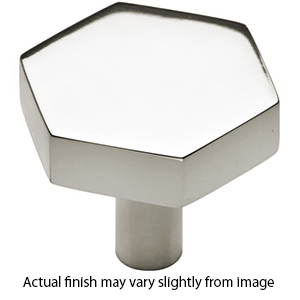 MT4334-036 PNI - 1-3/8" Hex Cabinet Knob - Polished Nickel