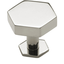 MT4335-036 PNI - 1-3/8" Hex Knob w/ Backplate - Polished Nickel