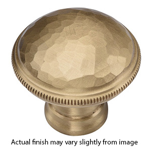 MT4545-032 MSB - 1-1/4" Hammered Cabinet Knob - Satin Brass