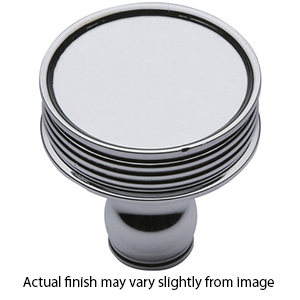 MT4547-032 PCH - 1.25" Ridged Cabinet Knob - Polished Chrome