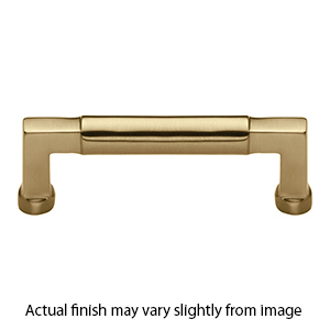 MT0312-101 MSB - 4"cc Bauhaus Cabinet Pull - Satin Brass