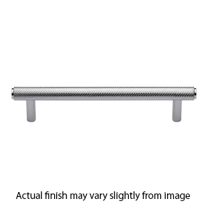 MT4458-203 PCH - 8"cc Knurled Cabinet Pull - Polished Chrome