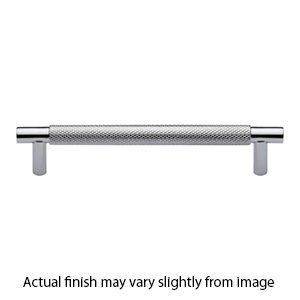 MT4461-254 PCH - 10"cc Knurled Bar Pull - Polished Chrome