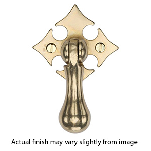 6261 - Ashley Norton - Fleur-de-Lis Pendant Pull - Natural Bronze