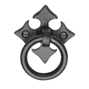 6331 - Ashley Norton - Fleur-de-Lis Ring Pull - Matte Black