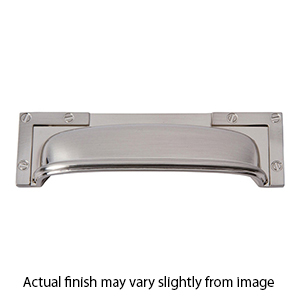 382 - Campaign - 3.75" L-Bracket Cup Pull - Brushed Nickel