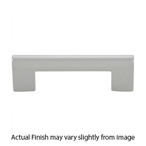 438 - Round Rail - 3-3/4"cc Cabinet Pull - Matte Chrome