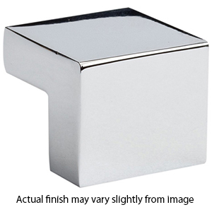 A865 - Wide Square - 1" Cabinet Knob - Polished Chrome