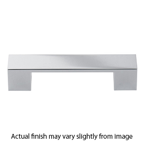 A918 - Wide Square - 3.75" Cabinet Pull - Polished Chrome