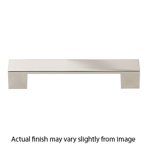 A919 - Wide Square - 128mm Cabinet Pull - Polished Nickel