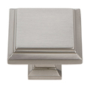 289 - Sutton Place - Square Cabinet Knob - Brushed Nickel