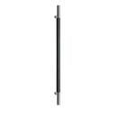 AP05 - Zanzibar - 17" Appliance Pull - Black Leather/ Polished Chrome