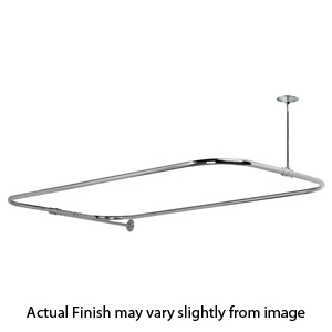 Rectangular Shower Rod w/Side Wall Support