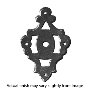 0091P - Bouvet Classic - Cabinet Knob Escutcheon - Black