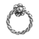 0039-30 - 1-3/16" Bouvet Twist - Ring Handle - Pewter