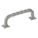 0362-80 - Bouvet Twist - 80mm Cabinet Pull w/Square Rosette - Pewter