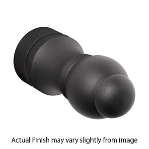 6107 - Bouvet Round - Robe Hook - Black