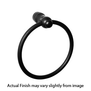 6102 - Bouvet Round - Towel Ring - Black