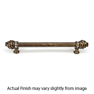 Cache - 6" cc Long Pull w/Crystals - 5/8" Bar