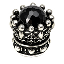 King George - Crowning Glory - Large Round Knob w/ Onyx Stone