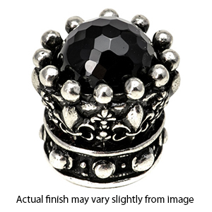 King George - Crowning Glory - Large Round Knob w/ Onyx Stone