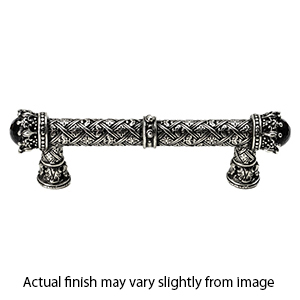 King George - Crowning Glory - 5"cc Cabinet Pull w/ Onyx Stone