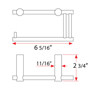 61110 - Dekkor - Toilet Tissue Holder - Brushed Stainless Steel