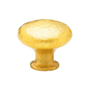 86037 - Arts & Crafts - 1.25" Round Dimpled Knob - Satin Brass