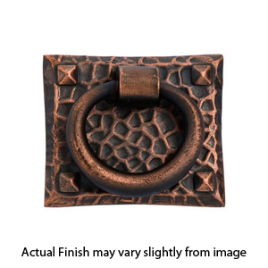 86040 - Arts & Crafts - Hammered Ring Pull - Oil Rubbed Bronze