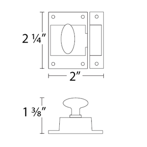 2270 - 2" Cabinet Latch