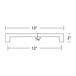 86440 - Contemporary Brass - 12" Trail Appliance Pull - Unlacquered Brass