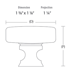 86566 - Windsor Crystal Cabinet Knob