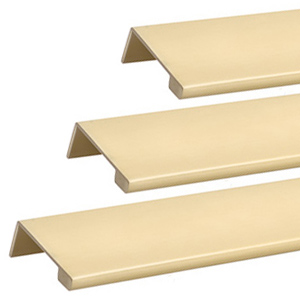 Contemporary Edge Pull - Satin Brass