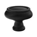 86304 - Geometric Brass - 1 1/8" Oval Knob - Flat Black