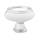 86304 - Geometric Brass - 1 1/8" Oval Knob - Polished Chrome