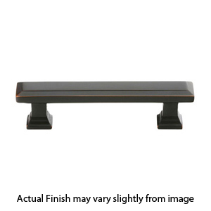 86492 - Geometric Brass - 5" Rectangular Cabinet Pull - Oil Rubbed Bronze