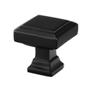 86295 - Geometric Brass - 1.25" Square Knob - Flat Black